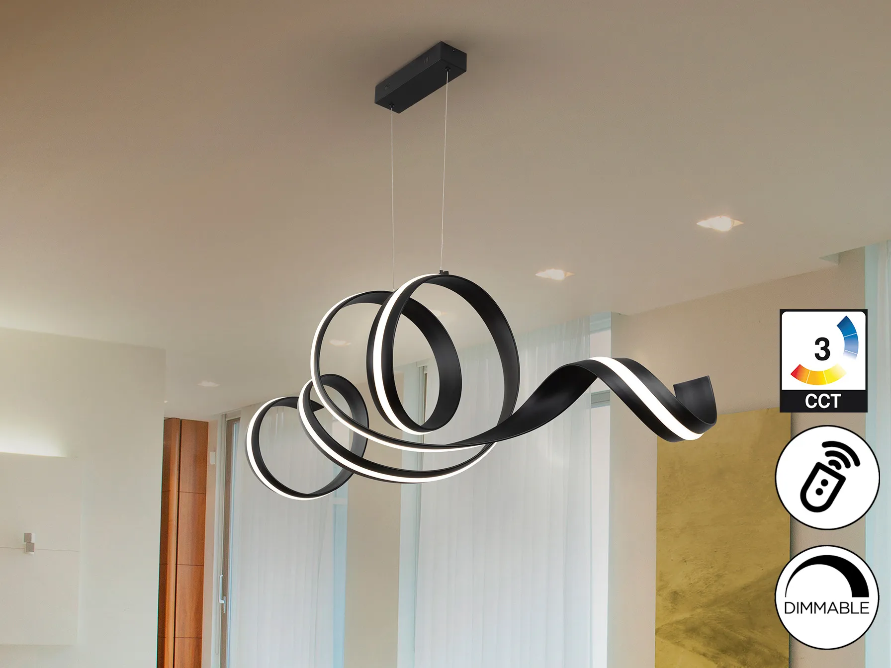 Лампа AMARA - Хоризонтална - Матов Черен