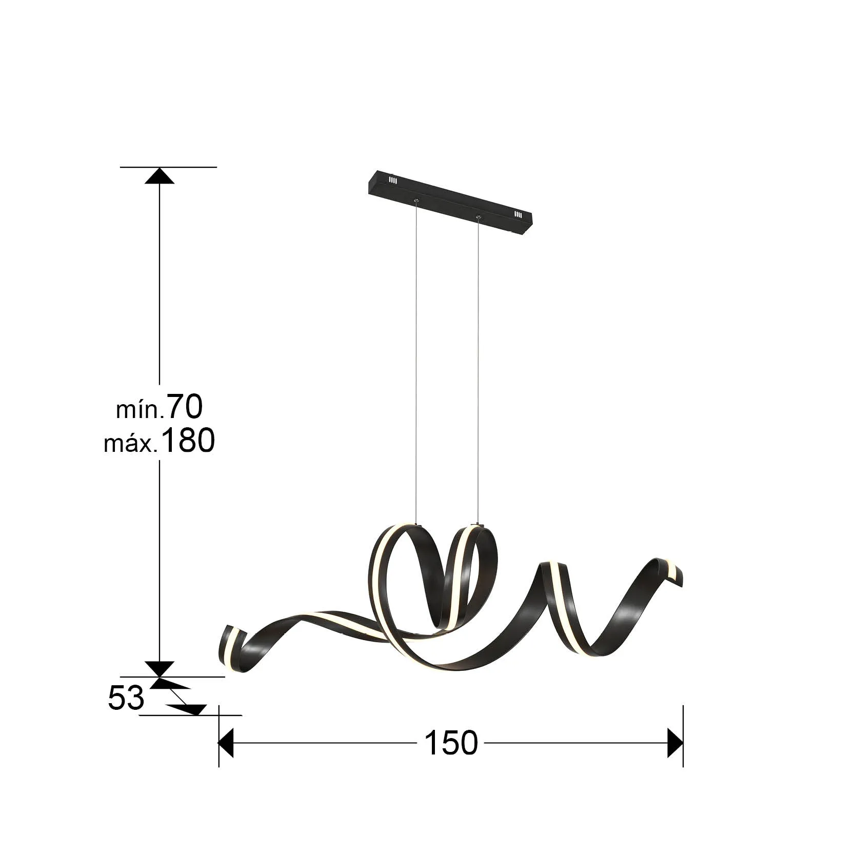Лампа AMARA - Хоризонтална - Матов Черен - Image 5