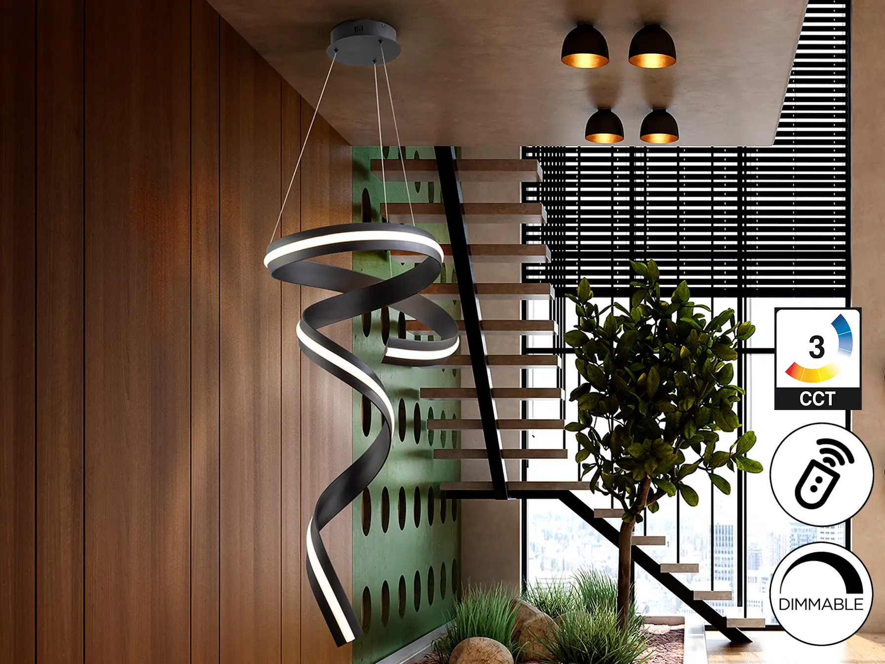 Лампа AMARA - Вертикална - Матова Черна