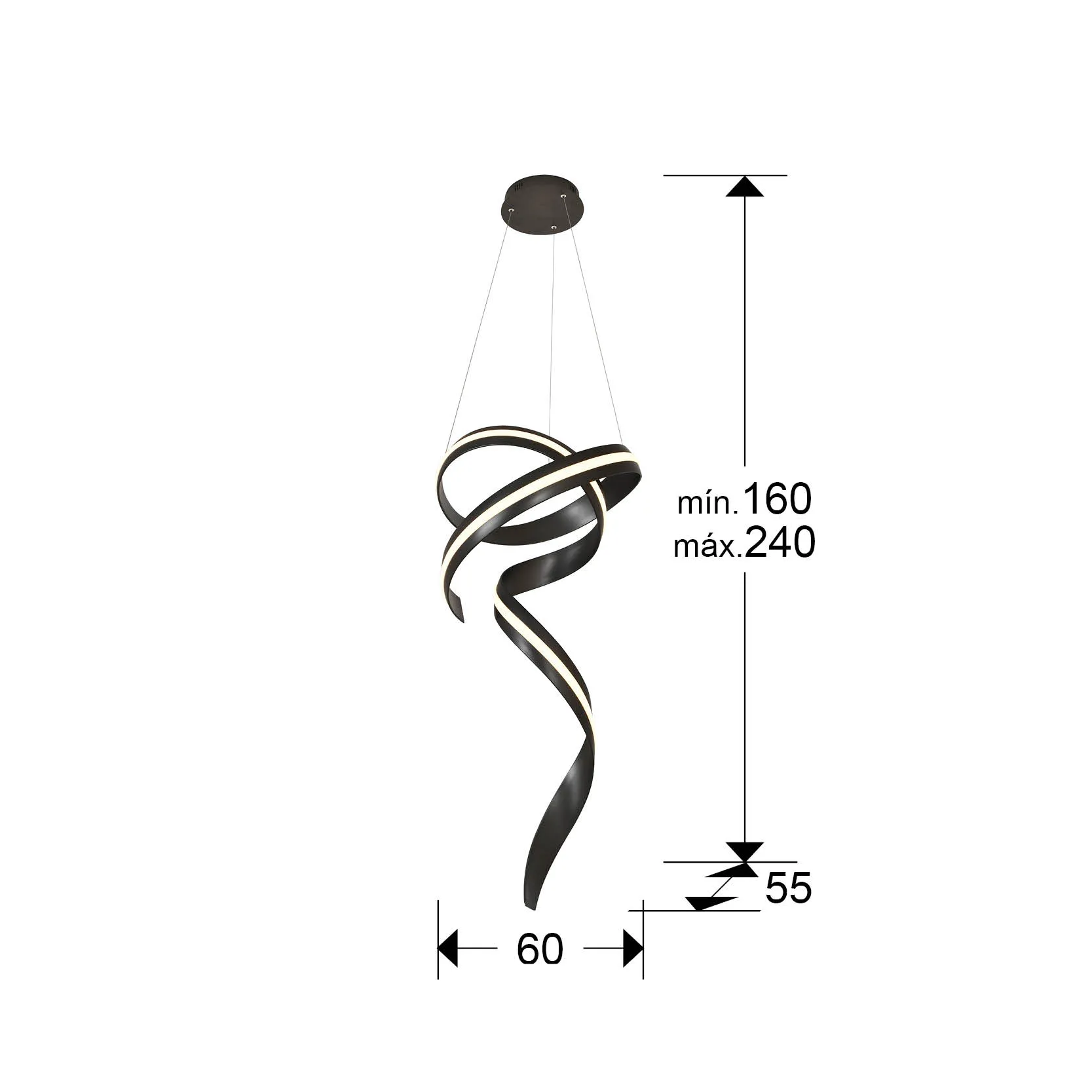 Лампа AMARA - Вертикална - Матова Черна - Image 5