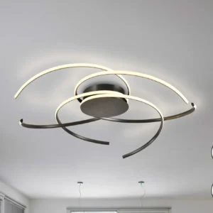 CADENCE - Голяма таванна лампа - Черна