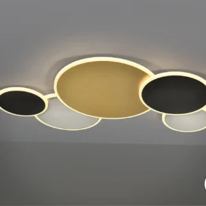 UMBRA - ЛУКСОЗЕН СВЕТИЛНИК ЗА ТАВАН В ЗЛАТНО, ЧЕРНО И БЯЛО