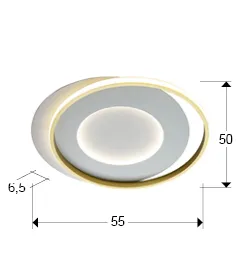 Лампа за таван ·LIMBOS·, бяла/златна - Image 5