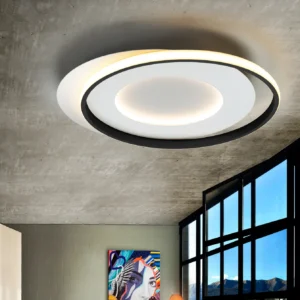 Лампa за таван LIMBOS, бяла/черна