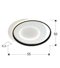 Лампa за таван LIMBOS, бяла/черна - Image 5