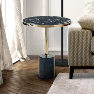 Странична маса DEKALA Ø46, Черна/Златна