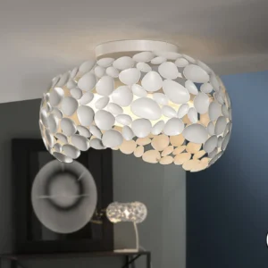 Потопна лампа NARISA с 5 светлини, Ø47 см, бяла